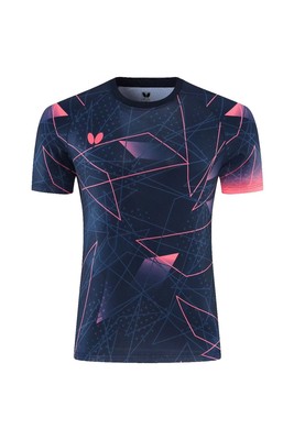 Haut Sport Manches Courtes Butterfly - Tennis Badminton - Respirant Séchage Rapide