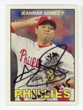 SIGNED BASEBALL CARD AUTO TOPPS 2016 HERITAGE JEANMAR GOMEZ PHILLIES #107