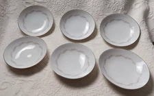 Lot 6 Style House Fine China Leilani Dessert Bowls 5 1/2" Diameter
