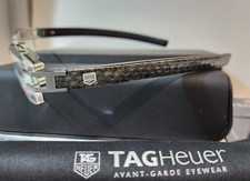 RARE NEW Genuine TAG Heuer L-TYPE Black Python Anthracite EyeGlass Frame TH 0116