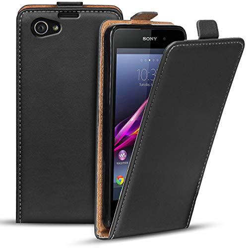 Verco Flip Cover per Sony Xperia Z1 Compact, Custodia verticale Flip Case (G4F)