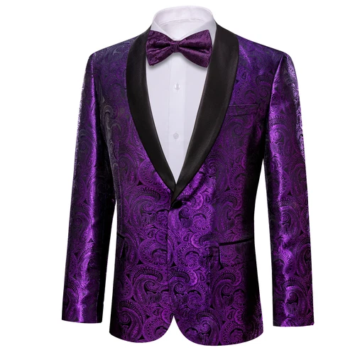 Para Hombres Floral Esmoquin Cena Chaqueta Calce Regular Chal Solapa Paisley Baile de graduación Fiesta Traje - Imagen 223 de 236