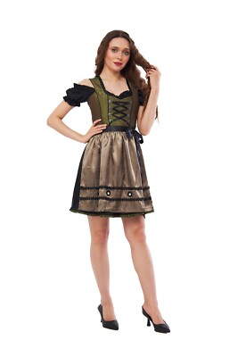 0212 Dirndl Oktoberfest German Austrian Dress Sizes: 32.34.36.38.40.42.44.46
