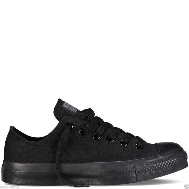 converse all star low black mono canvas