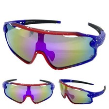Oversized RETRO SPORTY WRAP AROUND Cycling Running Beach SUN GLASSES Large Frame