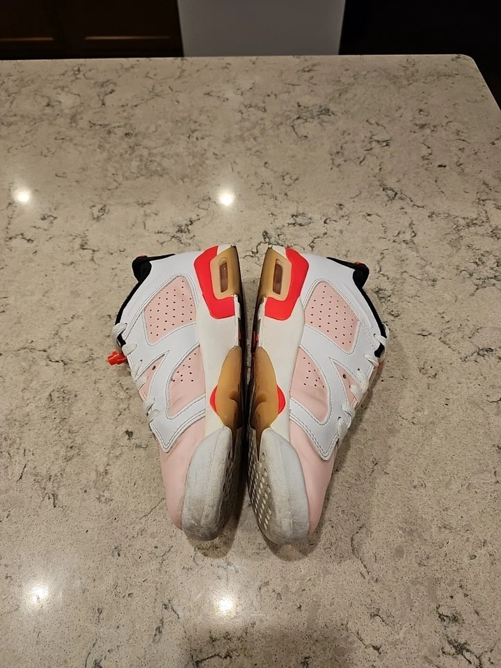 耐克 Air Jordan Retro 6 Low Atmosphere GS 尺码 5Y 女式 6.5 — 第 3/4 张图片