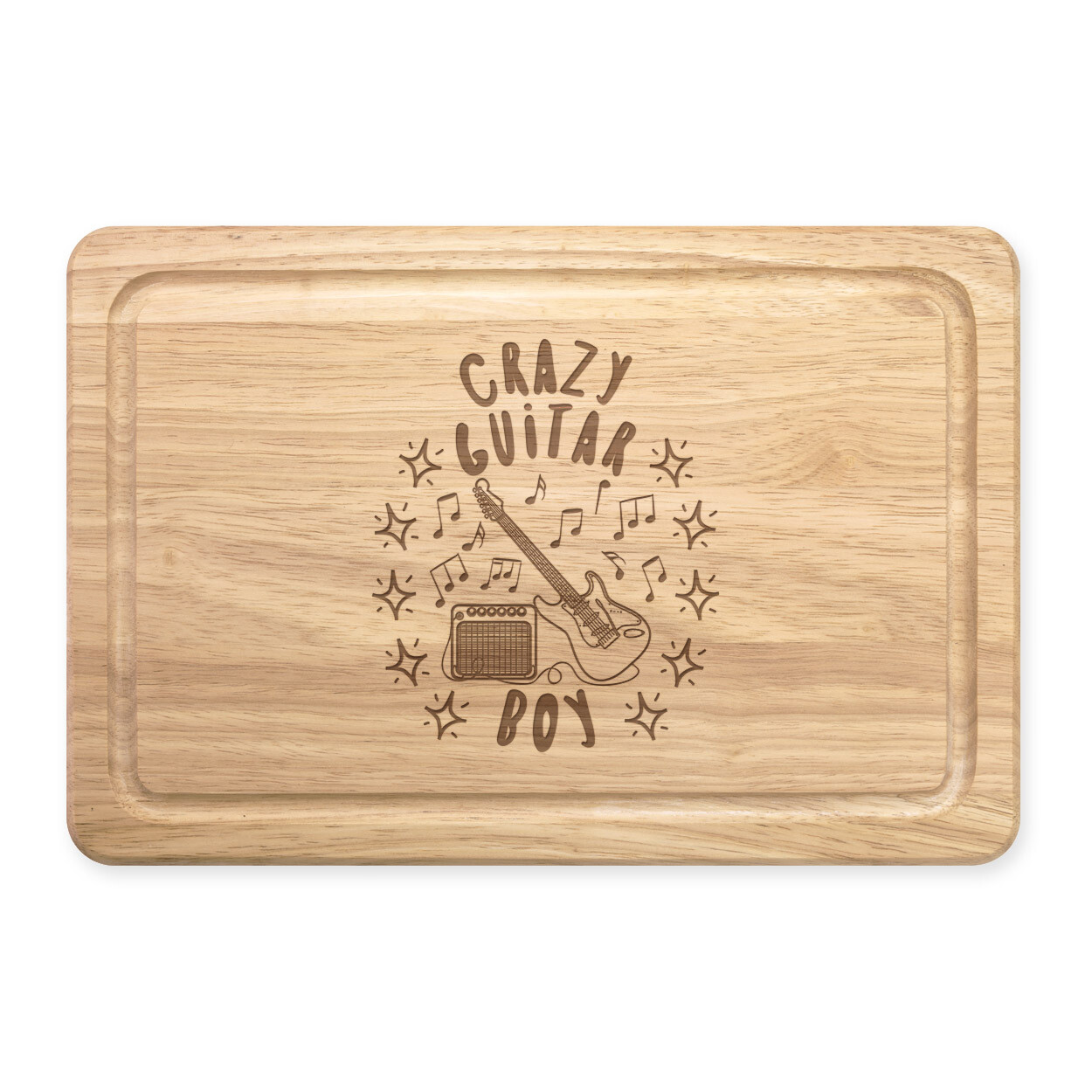 Crazy Guitar Boy Stars Rectangular Chopping Board Music Rock Guitarist Son Funny