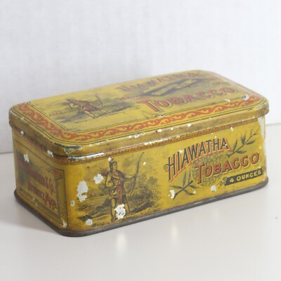 beloved tobacco tin Hiawatha Smoking Tobacco Tin Daniel Scotten Co Detroit MI 5