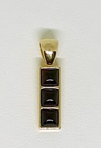 Authentic Zoria's Baltic Amber-Pendant-Cherry/Dark Red-925 Sterling Silver-14K Gold Plated