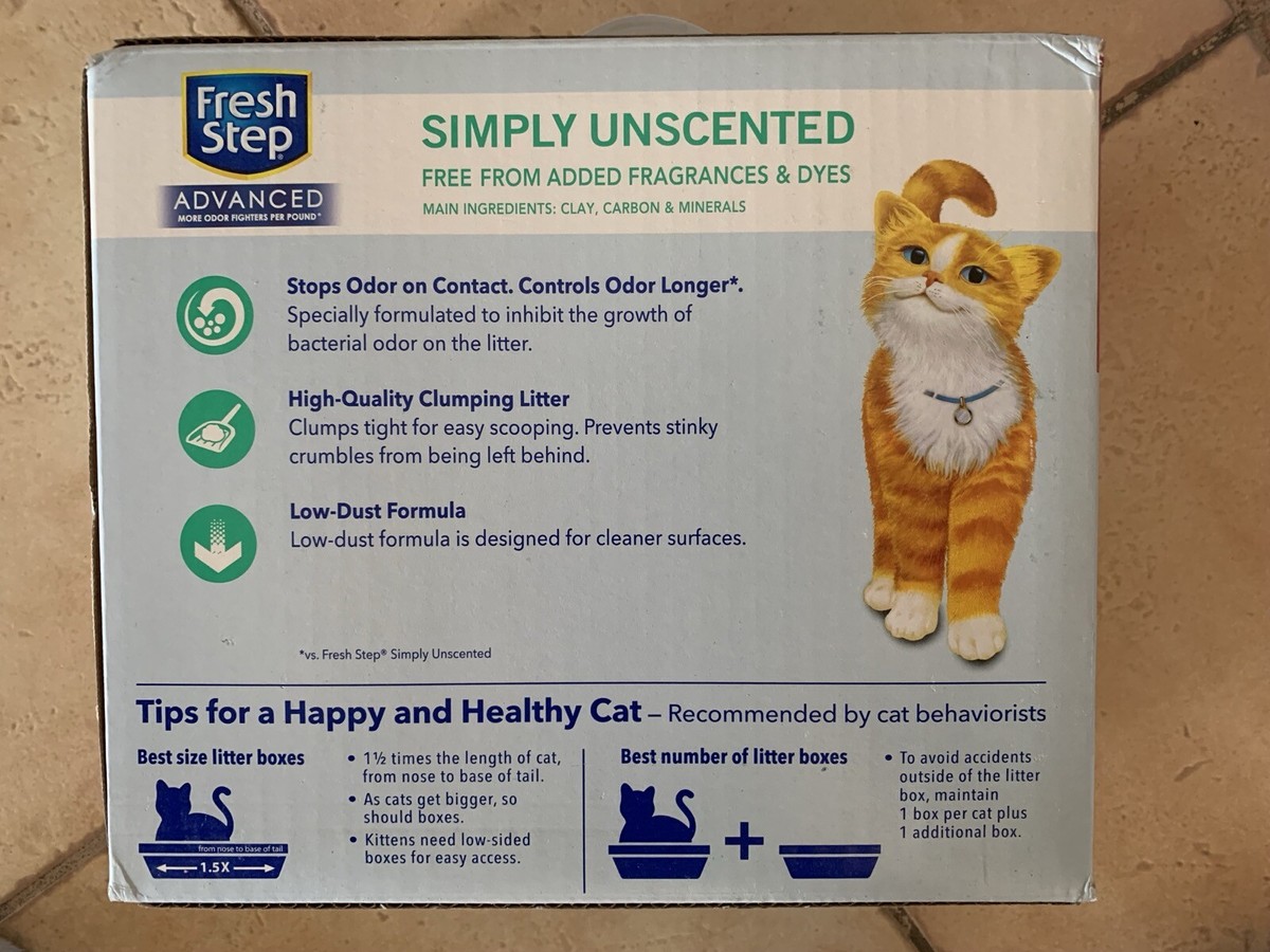 Fresh Step Advanced Simply Unscented Clumping Cat Litter 37 LB