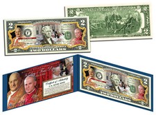 SAINT Pope John XXIII & John Paul II DOUBLE CANONIZATION Legal Tender US $2 Bill