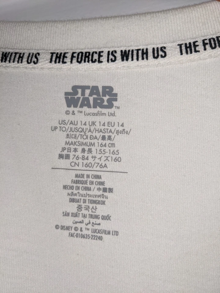 NUEVA Camiseta para Niños Disney Parks Star Wars Ahsoka Tano Mujer de la Galaxia Talla 14 Foto 3 de 4