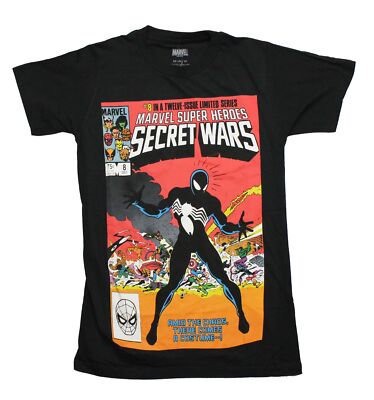 Spider-man New Adult T-Shirt -Marvel Secret Wars Issue Symbiote