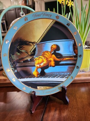 Garfield Dear Diary Series I Composed Myself Jim Davis Collector Plate Danbury 