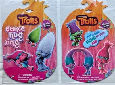 Trolls The Movie Adhesive Patches - POPPY GUY BRANCH SATIN CHENILLE & More - NEW