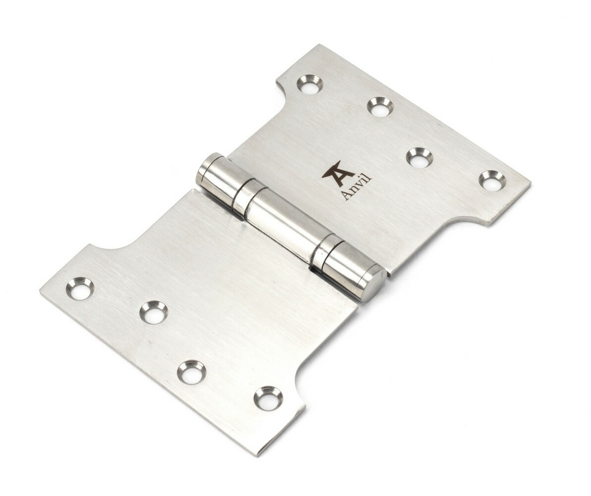 From The Anvil 49568 Satin SS 4"" x 4"" x 6""  Parliament Hinge (pair)