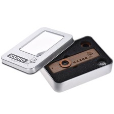 Wooden Kazoo with Metal Box for Music Accompaniment Ukulele Guitar Partner A8L0