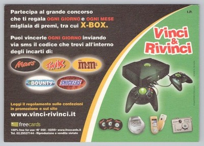 Mars Twix M&M's Bounty Snickers Vinci & Rivinci X-Box Contest Postcard