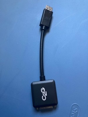 C2G 8in DisplayPort Male to Single Link DVI-D Female Black Adapter Converter