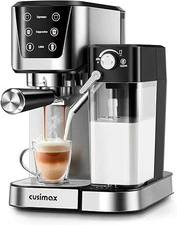 CUSIMAX Espresso and Cappuccino Machine 20 Bar Latte Machine with Automatic Milk