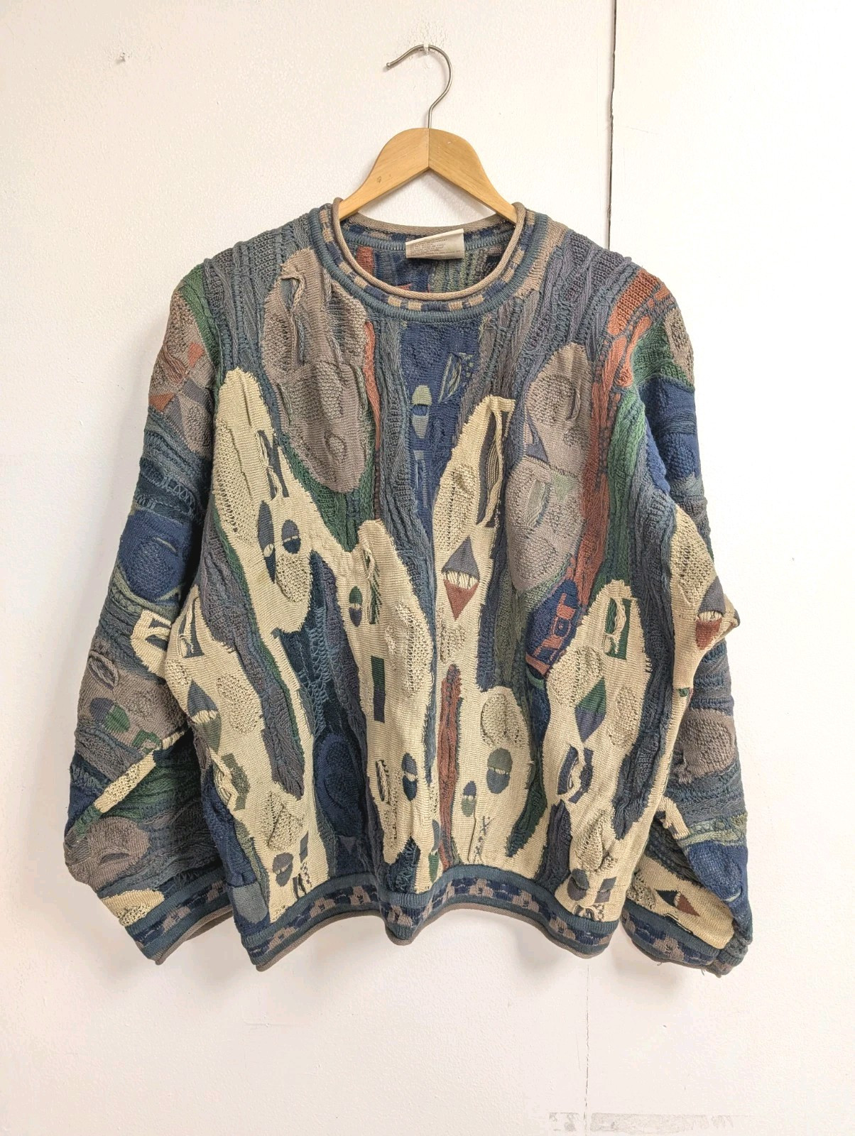 Vintage Coogi 3D Knit Sweater Rare Men's L