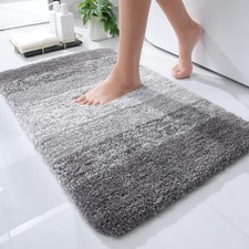 Tapis de Salle de Bain Doux 40 x 60 cm Antidérapant Lavable Moelleux à