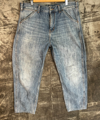 Carhartt WIP Jacob Pant Jeans Blau Stonewash Relaxed Fit Workwear Gr. 33 Herren