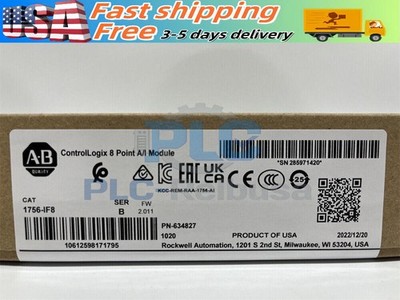 nEW IN BOX Allen-Bredley 1756-IF8 Ser A ControlLogix 8 Point A/I Module 1756IF8