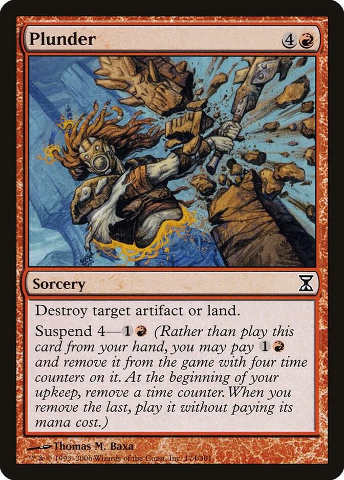 Plunder 174 Common Time Spiral Magic: The Gathering Lightly Played