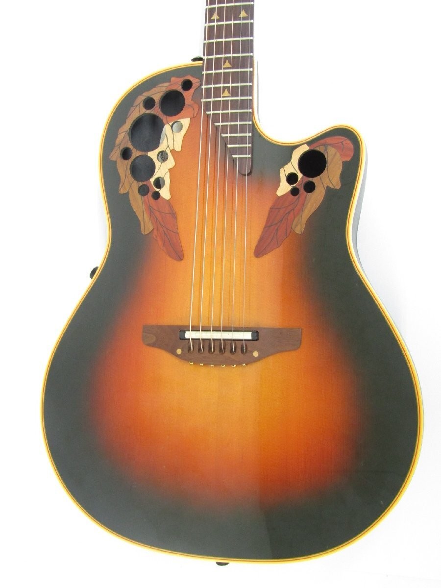 Ovation Elite 1868 Acoustic Guitar With Acoustic Electric Guitar Hard Case Music