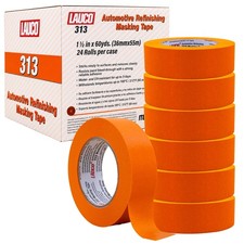 Masking Tape 1.5 in x 60 Yd 24 Rolls Orange Automotive LAUCO Painting High Clean