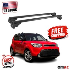Lockable Roof Rack Cross Bars Luggage Carrier For Kia Soul 2010-2019 Black 2pcs Lockable Roof Rack Cross Bars Luggage Carrier For Kia Soul 2010-2019 Black 2pcs