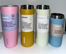 Lot Of 4 Owala Kickflip First Place Confetti Rocky Shore 30oz 24oz 16oz NO LIDS