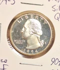 1994-s Washington Silver Proof Quarter Cameo Quality 90% Silver UNC