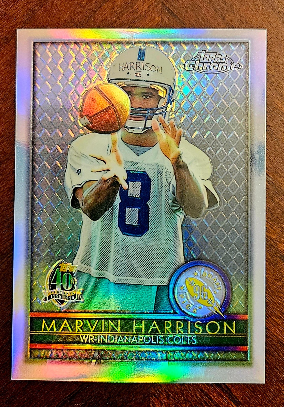 1996 Topps Chrome REFRACTOR Marvin Harrison Rookie RC #156 - HOF