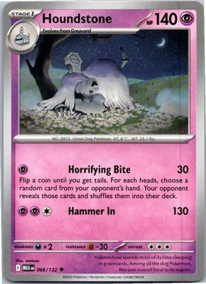 Houndstone - Uncommon Normal ME01: Mega Evolution 066/132 NM