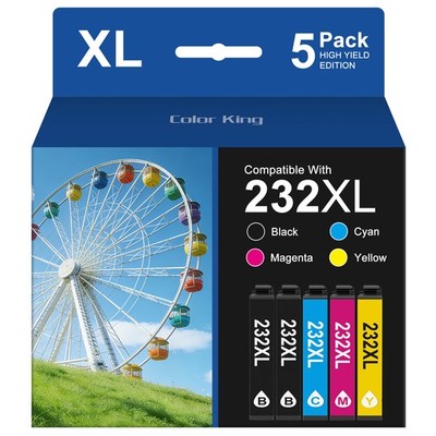 5PK 232 XL 232XL Ink Cartridges for Epson 232XL XP-4200 XP-4205 WF-2930 WF-2950