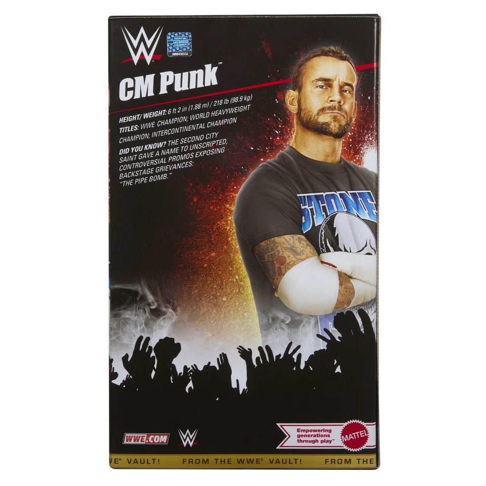 (Pipe Bomb CM Punk) - Figura de lucha libre de juguete WWE From the Vault Foto 2 de 3