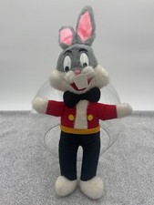 Vintage 1971 Mighty Star Warner Bros Bugs Bunny Tuxedo Stuffed Plush 20" Used