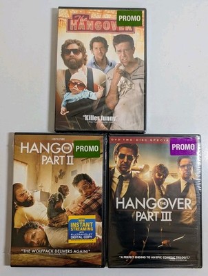 Brand New Hangover Trilogy (3-DVD Set) Lot of 3 Hangover I, II, III Comedy PROMO