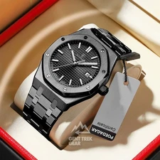 Men's Royal Quartz Watch Luxury Waterproof Stainless Luminous NEW POEDAGAR