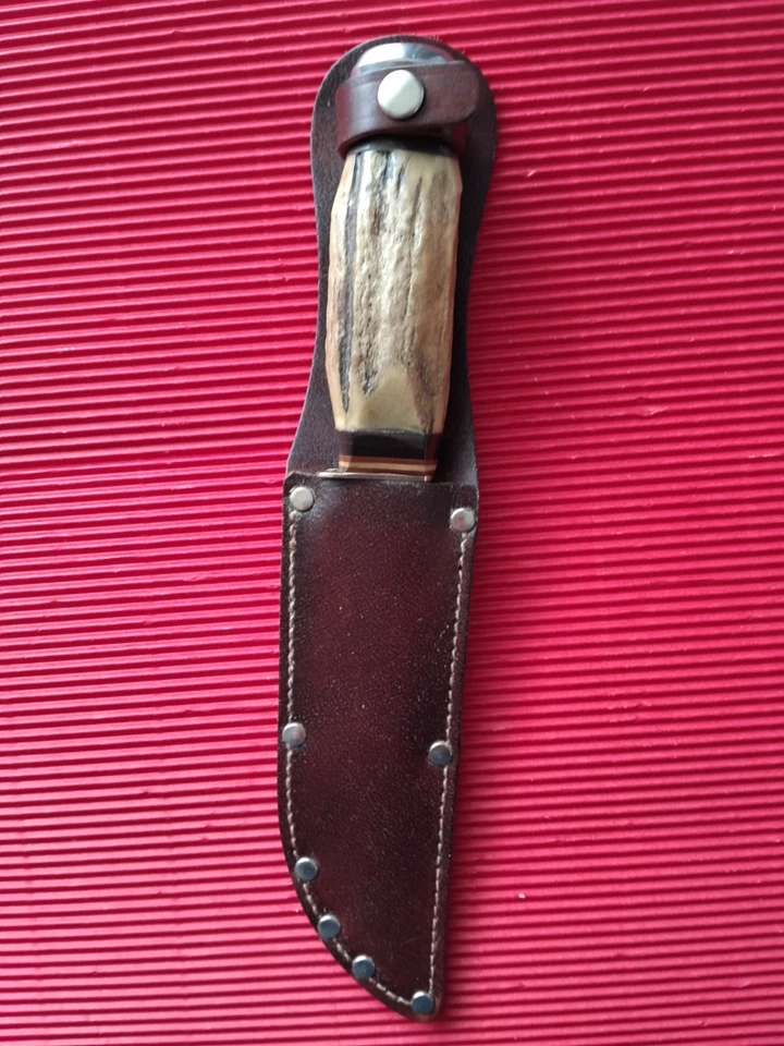 Solingen C. JUL. HERBERTZ Jagdmesser Hirschhorn Sammler Fahrten Messer Ledersch. - Bild 2 von 4
