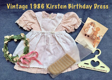 Pleasant Company Kirsten 1986 Birthday Dress Set complete with Wreath and Socks
