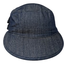 Unbranded Strapback Cadet Army Cap Blue One Size Solid Pocket Blank