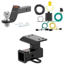 CURT Tow Package 2in Trailer Hitch, Wiring, #45056 Ball Mount Pin & Clip, 13133