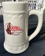 Vintage CA Rodeo Salinas Ceramic Beer Stein - Made in USA - Western Americana