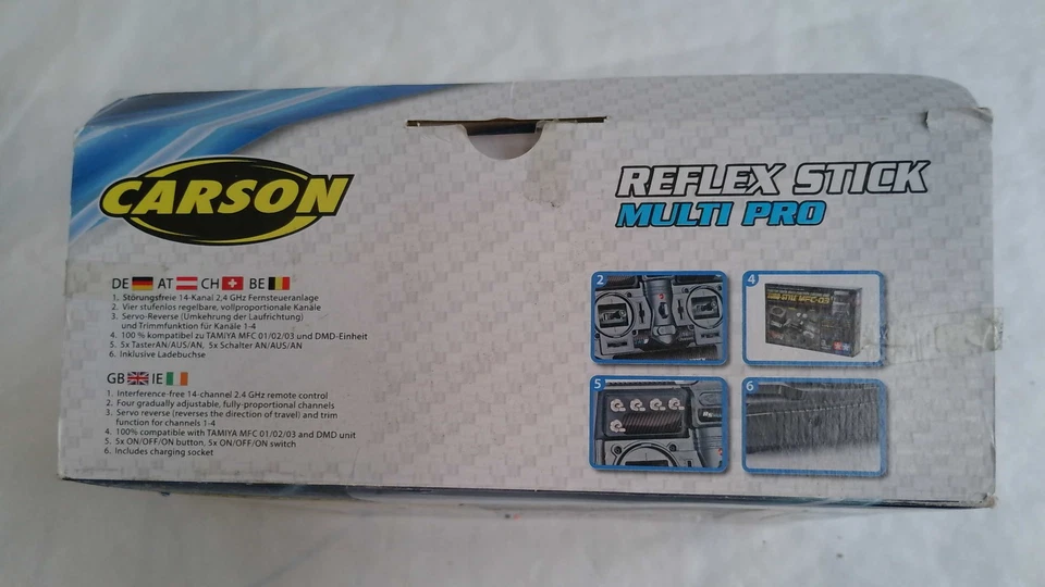 Carson C707122 Reflex Stick Pro 3 2.4GHz 2 Canali RC Trasmettitore E Servo - - Immagine 4 di 4