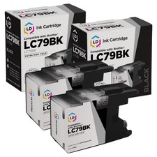 LD for Brother LC79 2pk Black Extra HY Ink MFC J5910DW J6510 J6710 J6910