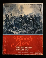 "BLOODY APRIL: BATTLE OF SHILOH" WAR GAME - SPI - PUNCHED, COMPLETE + ERRATA