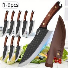 1-9PCS Stainless Steel Sharp Sashimi Chef Uti...